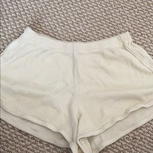 Yellow Brandy Melville shorts
